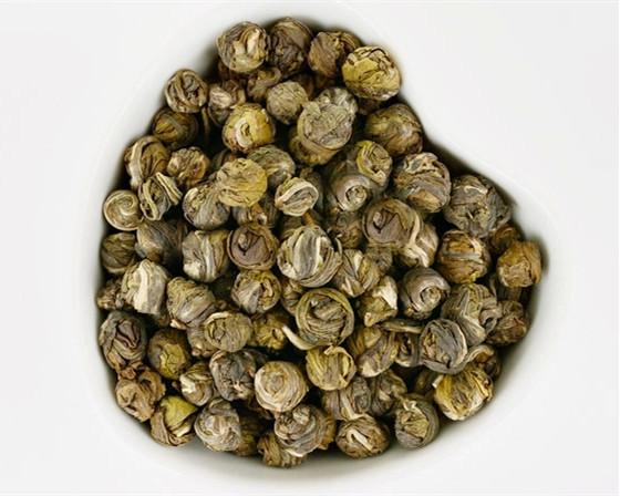 

100g Chinese Organic High Quality Jasmine Pearl Scented Green Tea Raw Tea New Spring Tea Green Food Preference