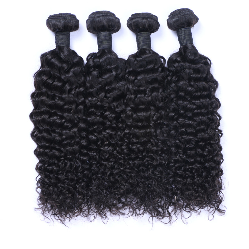 

Afro Curly Brazilian Human Hair Weave Bundles Jerry Curl 100 Human Hair Extensions Double Drown Weft For Black Women