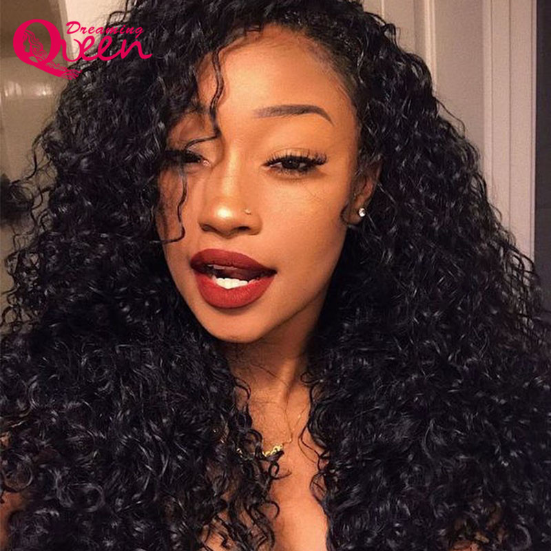 

Brazilian Kinky Curly Wigs in Human 100 % Virgin Hair Full Lace Cap Wigs Natural line With Baby Hair for Black Women, Natural color