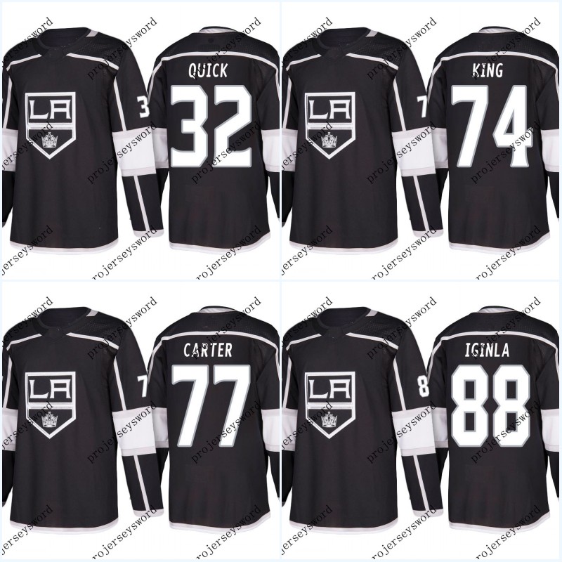 

Los Angeles Kings Jersey 32 Jonathan Quick 73 Tyler Toffoli 74 Dwight King 77 Jeff Carter 88 Jarome Iginla Hockey Jerseys White Black, Black;red