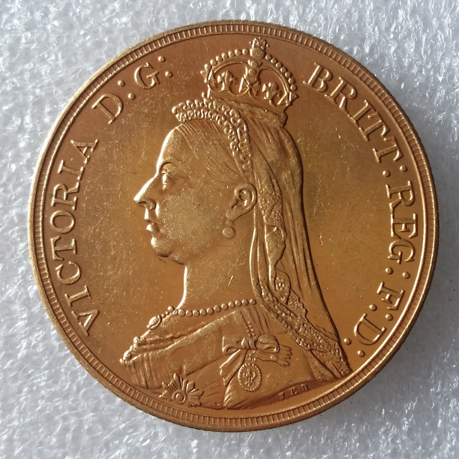

England UK 1887 One Crown Queen Victoria Gold Copy Coin Promotion Cheap Factory Price nice home Accessories Silver Coins