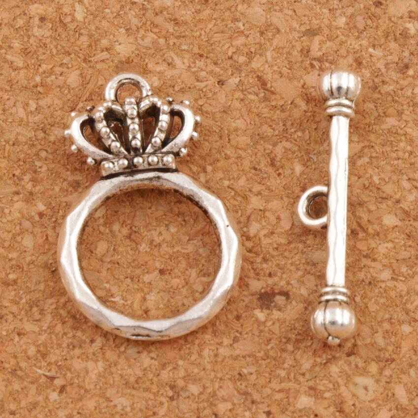 

Crown Bracelet Toggle Clasp 100pcs/lot Antique Silver Fit Bracelets L864 Jewelry Findings & Components 15.3x23.7mm
