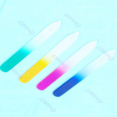 

Wholesale- U119 20pcs/lot Cyrstal Glass Nail File Set Assorted Color Manicure