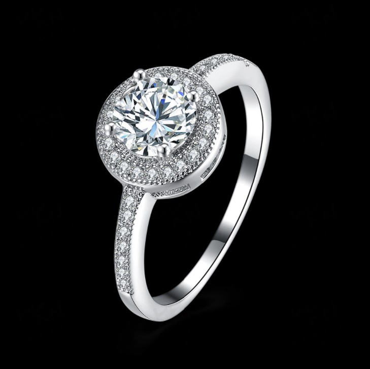 

Wholesale SALE Fashion jewelry new 925 silver Opal Couple ring Fit Pandora female crystal from Swarovski rings, White