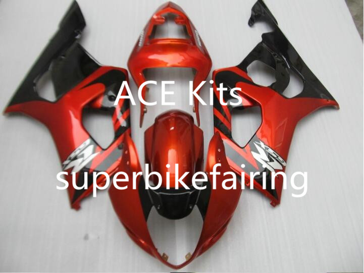 

3 free gifts New Suzuki GSXR1000 K3 03 04 GSXR 1000 K3 2003 2004 Injection ABS Plastic Motorcycle Fairing The Cool Red black Z
