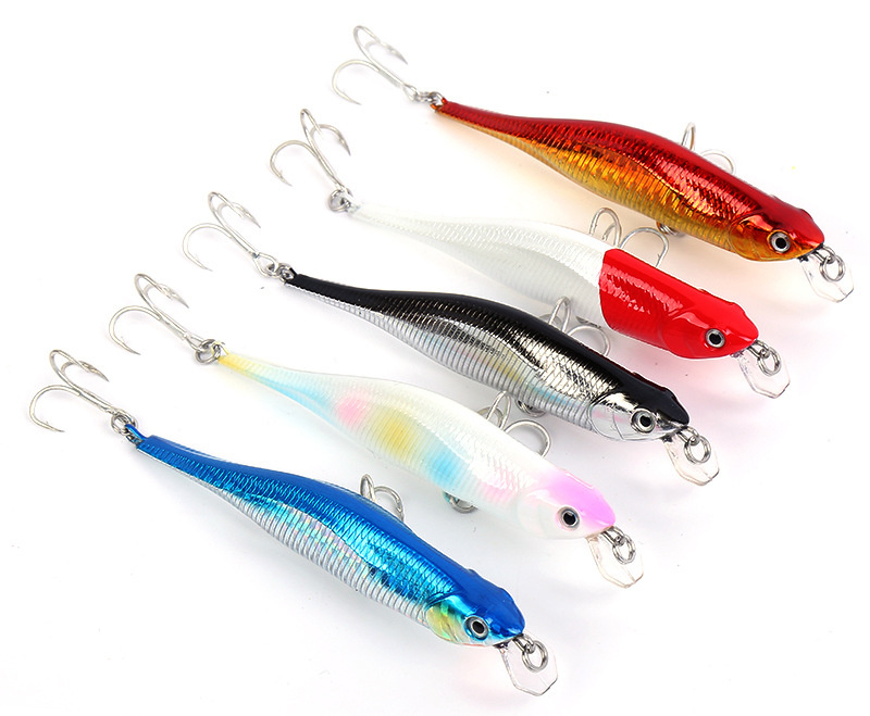

Alice mouth Slow Sinking Channeling Artificial Plastic Fishing Lures 10.5cm 11g Siamese wire skeleton super strong Bait