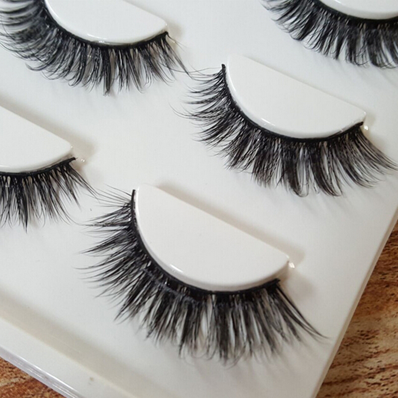 

Hot sale Sexy 100% Handmade 3D mink hair Beauty Thick 3 Pairs Long False Mink Eyelashes Fake Eye Lashes Eyelash