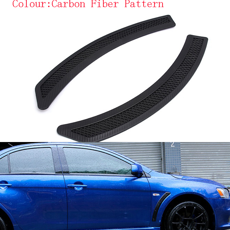 2x/set pour Mitsubishi Lancer EVO voiture Auto garde-boue bandes décoratives en Fiber de carbone motif décoration de voiture