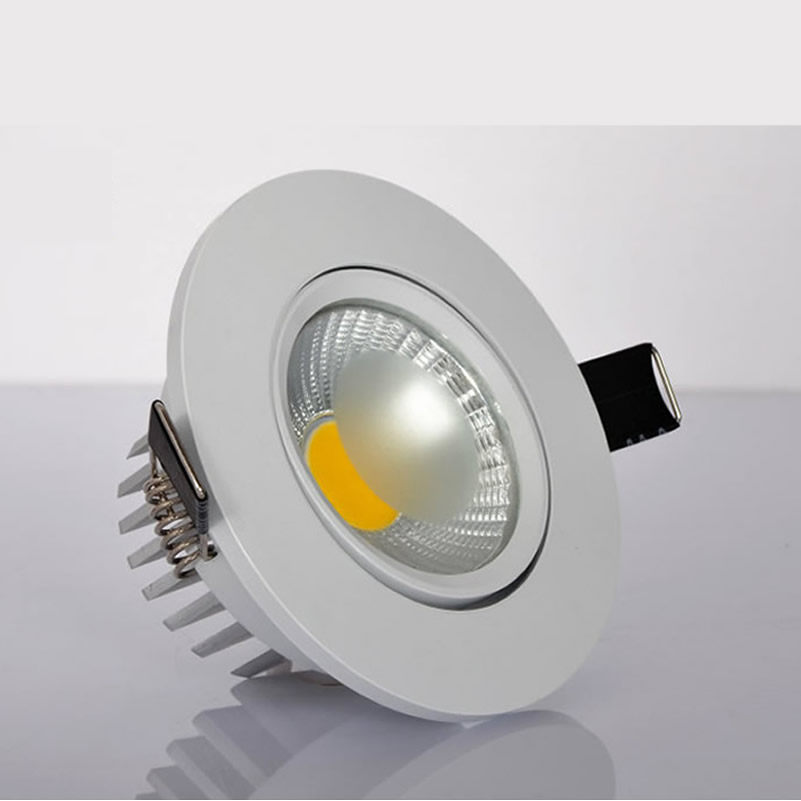 White Shell 9w Dimmable Cob Led Downlight 90 260v 12v 1050lm Led