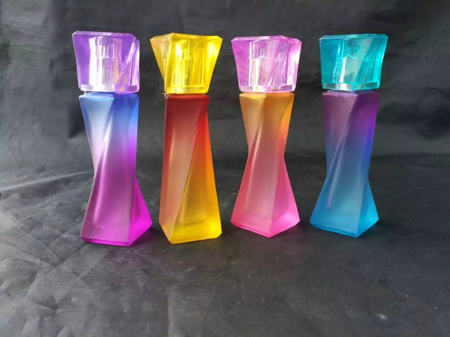 

Graded multi-color rotating alcohol lamp glass bongs accessories , Glass Smoking Pipes colorful mini multi-colors Hand Pipes Best Spoon glas