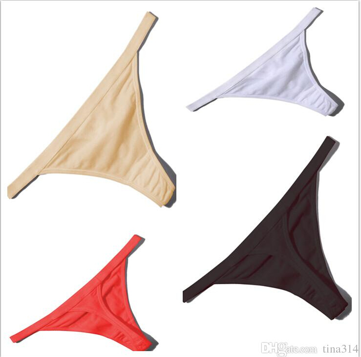 

New Fine Wholesale-New the original Girl Panties sexy low-cut women underwear candy color Panties cozy, White