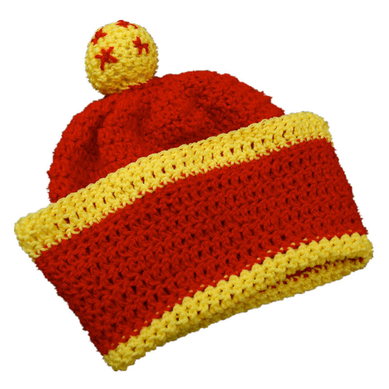 

Novelty Son Gohan Hat,Handmade Knit Crochet Baby Boy Girl Cartoon Character Beanie Hat,Red Child Winter Hat,Toddler Photo Prop, Yellow
