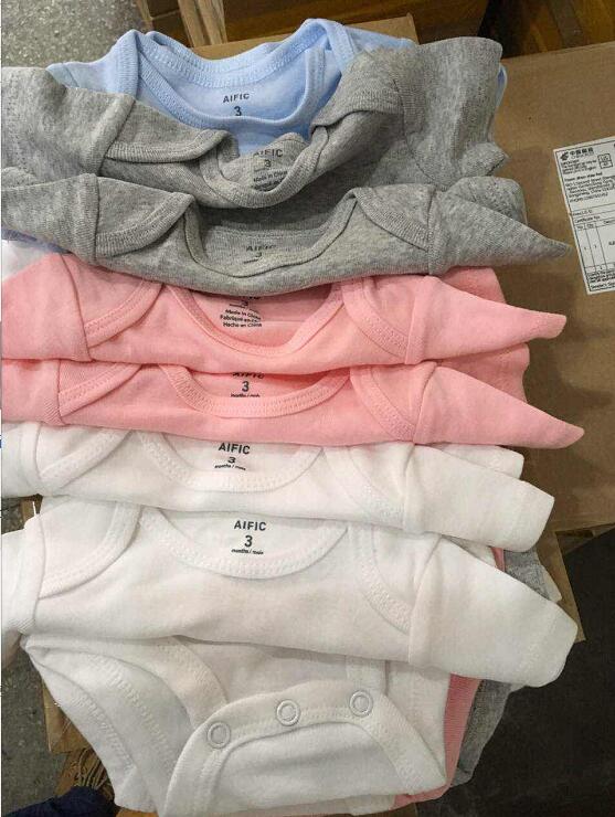 

AIFIC Baby Infant Rompers Suit Triangle Romper Onesies 100% cotton Short sleeved babies clothes boy girl 4 color, Pink