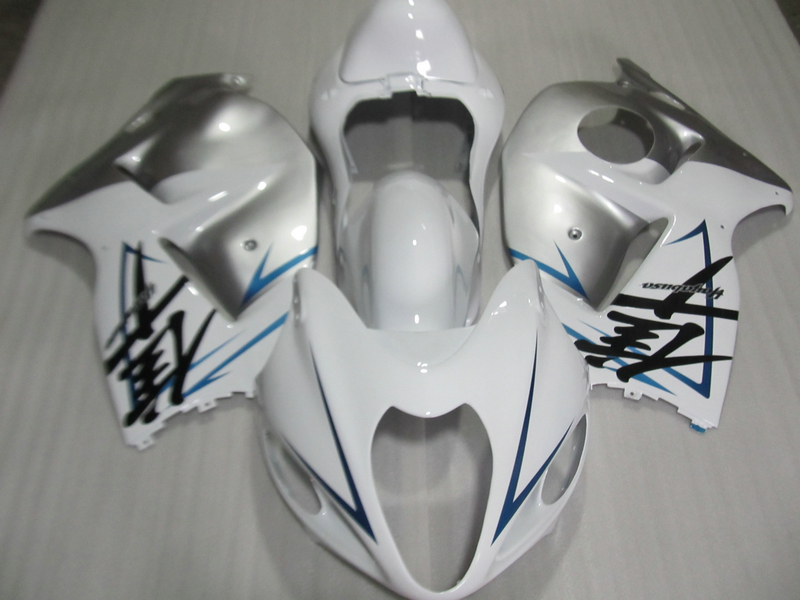 

Motorcycle fairing kit for Suzuki GSXR1300 96 97 98 99 00 01-07 white silver fairings set GSXR1300 1996-2007 OT05, Same the picture