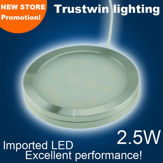 

2W 2.5W LED puck light Downlights 12V 220V 110V ultra thin round under cabinet kitchen lamp