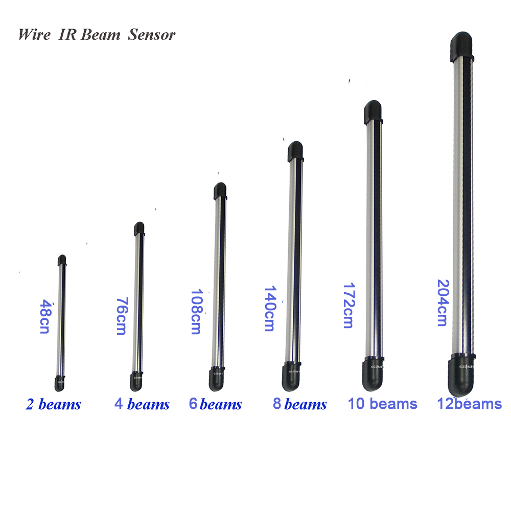 

GZGMET 2 4 6 8 10 12 Metal Case Beams Digital Infrared Barrier Beam Detector Window Perimeter Alarm System Fence Sensor