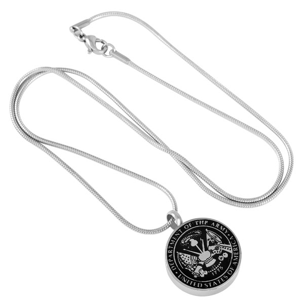 

ZWT8417 USA Army Navy and Air Force Memorial Necklace Anniversary Keepsake Cremation Ashes Holder Urn Pendant Necklace