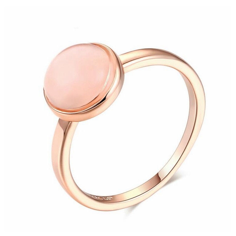

Designer jewelry glossy rings ladies 18K Rose Gold Plated Round casual jewelry R153