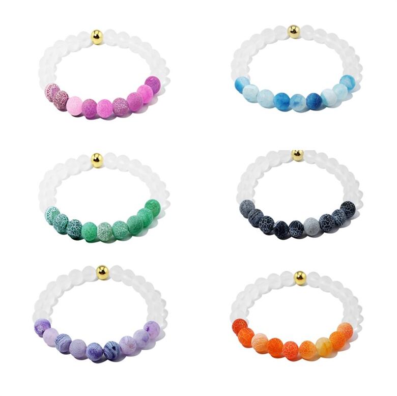 

Best gift Explosive natural stone weathering agate beaded bracelet ladies bracelet FB022 mix order 20 pieces a lot Beaded, Strands