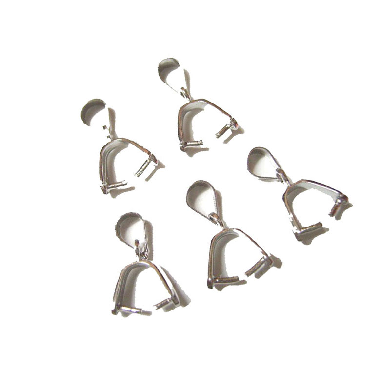 

10pcs/lot 925 Sterling Silver Pinch Clip Bail Clasps Hooks For DIY Craft Fashion Jewelry Gift W19