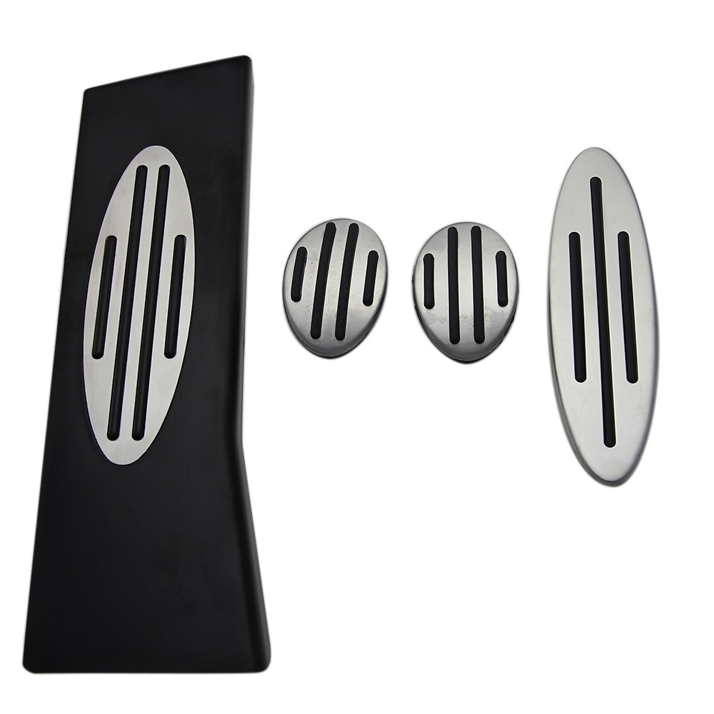 Aucune Drill Plate style modifié Repose-pieds Pédales gaz carburant Pause Manuel de pédale pour BMW MINI Cooper 2007-2015 R56 R60 61 F54 55