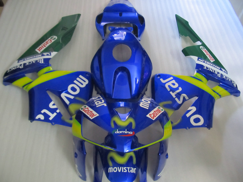 

Injection molded hot sale fairing kit for Honda CBR600RR 05 06 blue green fairings set CBR600RR 2005 2006 OT15, Same as picture
