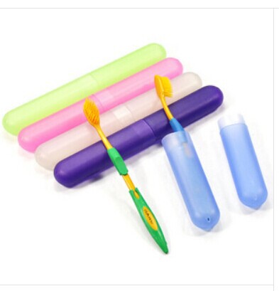 

Wholesale- F128 Travel portable toothbrush box Health toothbrush cylinder