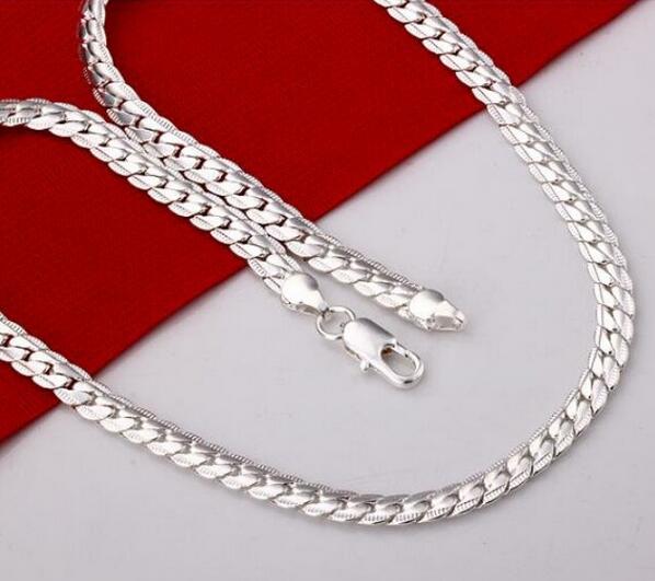 2017 nouveau collier de mode collier de bijoux pour hommes plaqué argent/collier plaqué argent livraison gratuite G207