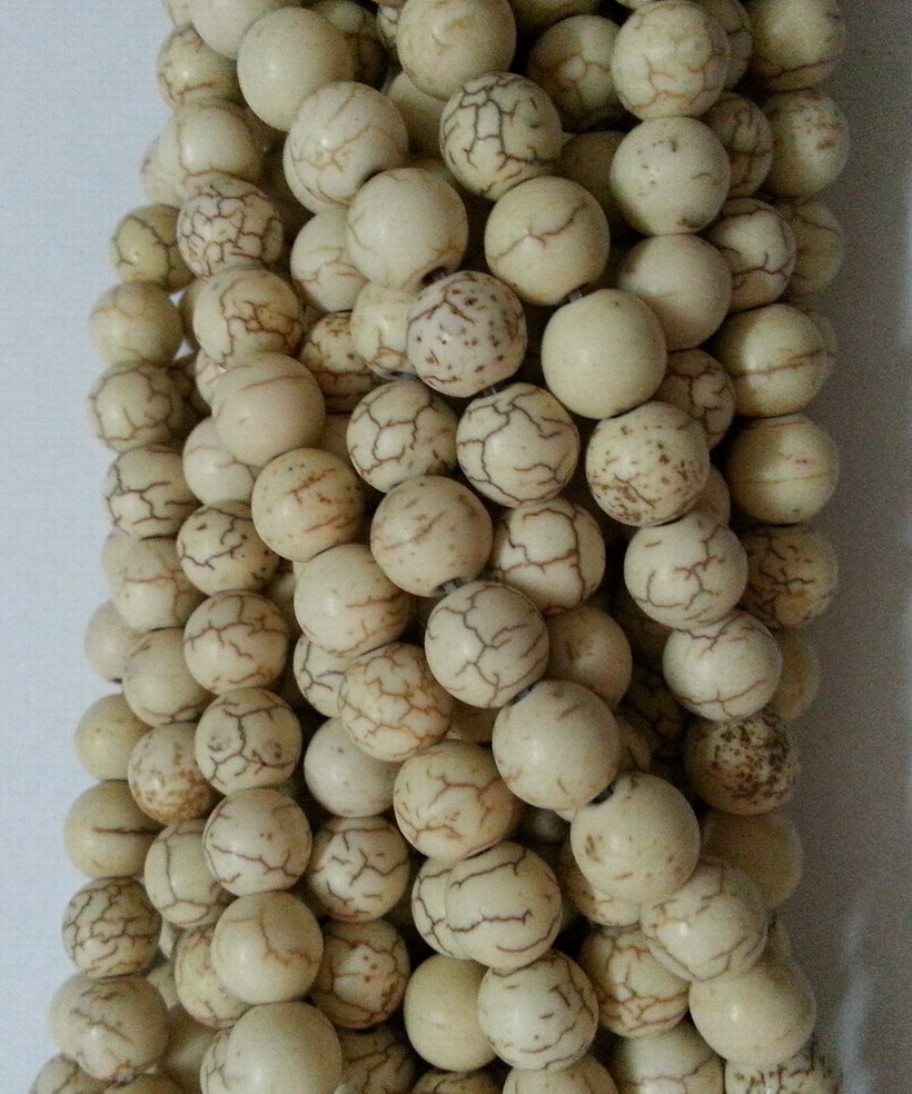

wholesale goodliness 8mm white Turkey Turquoise Gems Round Loose Bead total 500pcs