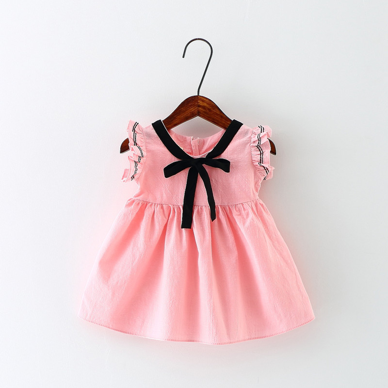 

Summer Baby Girl Dress Girls Princess Party Dresses Infant Kids Cotton Clothes, White