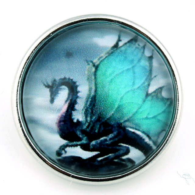 

Wholesale-10pcs/lot 18mm glass print snap button jewelry luxurious copper bottom fit ginger snaps buttons necklace ZB002