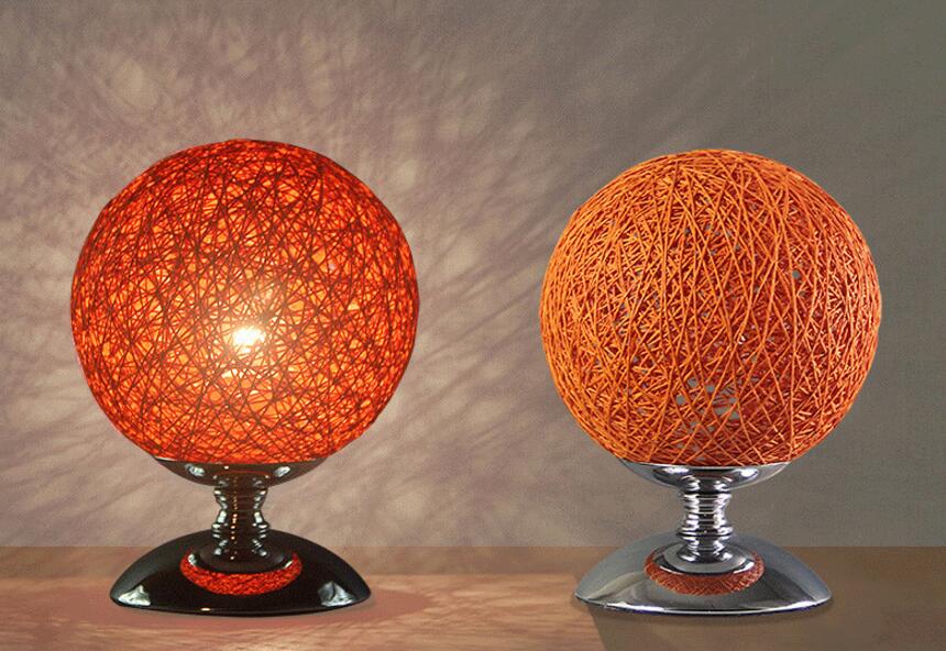 

Modern Art Deco LED Round Shape Cotton Lamp Shade Colorful Table Lamps for Home Hotel Room Decor