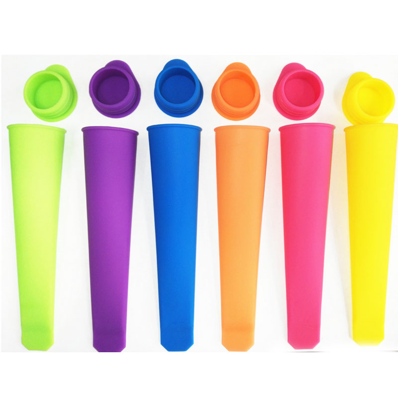 

Pop 6 Inch Silicone Ice Pop Maker Molds Popsicle Icecream Maker Mould BPA Free 6 Vibrant Colors DEC247