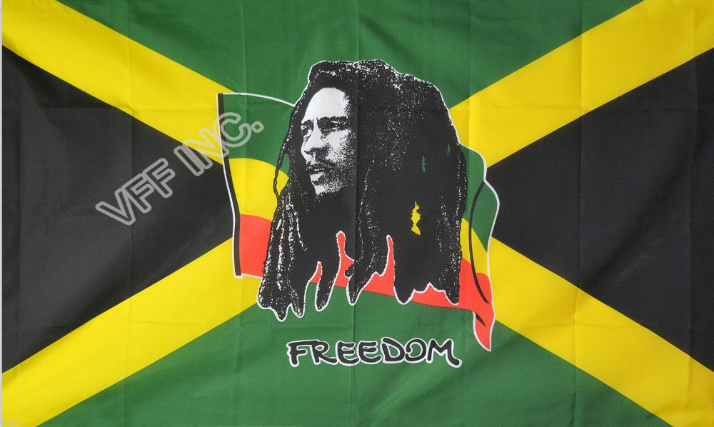 

Jamaica Bob Marley FREEDOM Flag 3ft x 5ft Polyester Banner Flying 150* 90cm Custom outdoor AF41