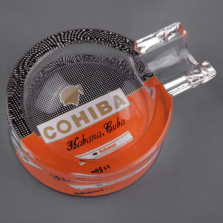 

COHIBA Classic Gadgets Portable Transparent Pattern Crystal Cigar Ashtray
