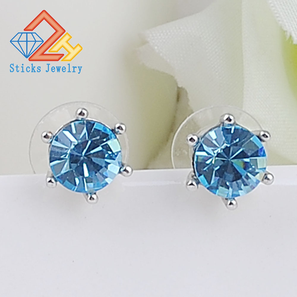 

Trendy Stud Earring for Women Zinc Alloy Crystal Fashion Jewelry Charms