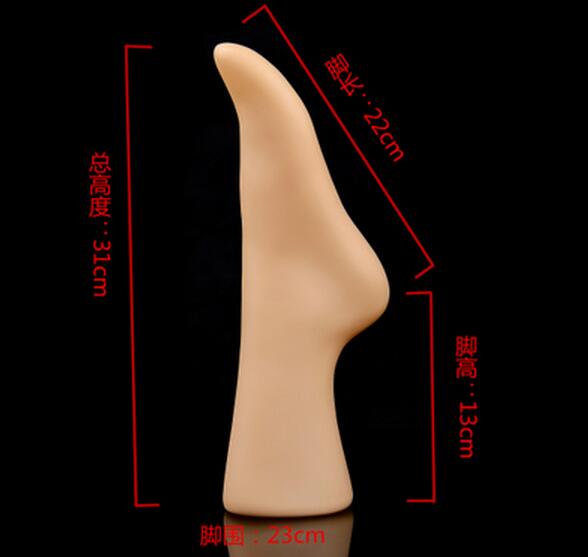 Livraison gratuite, pied Mannequin Nouvelle arrivée Peau et couleur blanche Présentoir de chaussette pied de mannequin féminin brillant, pied gau