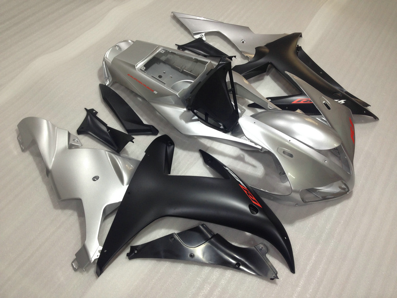 

Injection molding 100% fit for Yamaha YZF R1 2002 2003 silver black black fairings set YZF R1 02 03 OT41, Same as picture