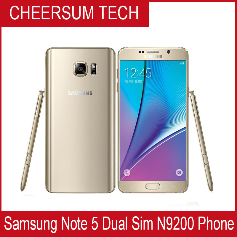 

Refurbished Original Samsung Galaxy Note 5 N920 cellphone Unlocked Phone Octa Core 4GB/32GB 5.7 Inch 2560 x 1440 Super AMOLED Screen, Drak blue