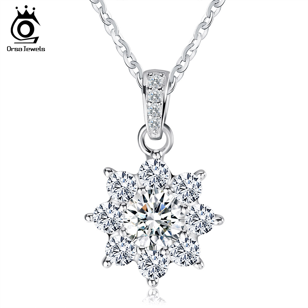 Novedad Navidad Brillo Espejo de Plata Copo de nieve collar de encanto
