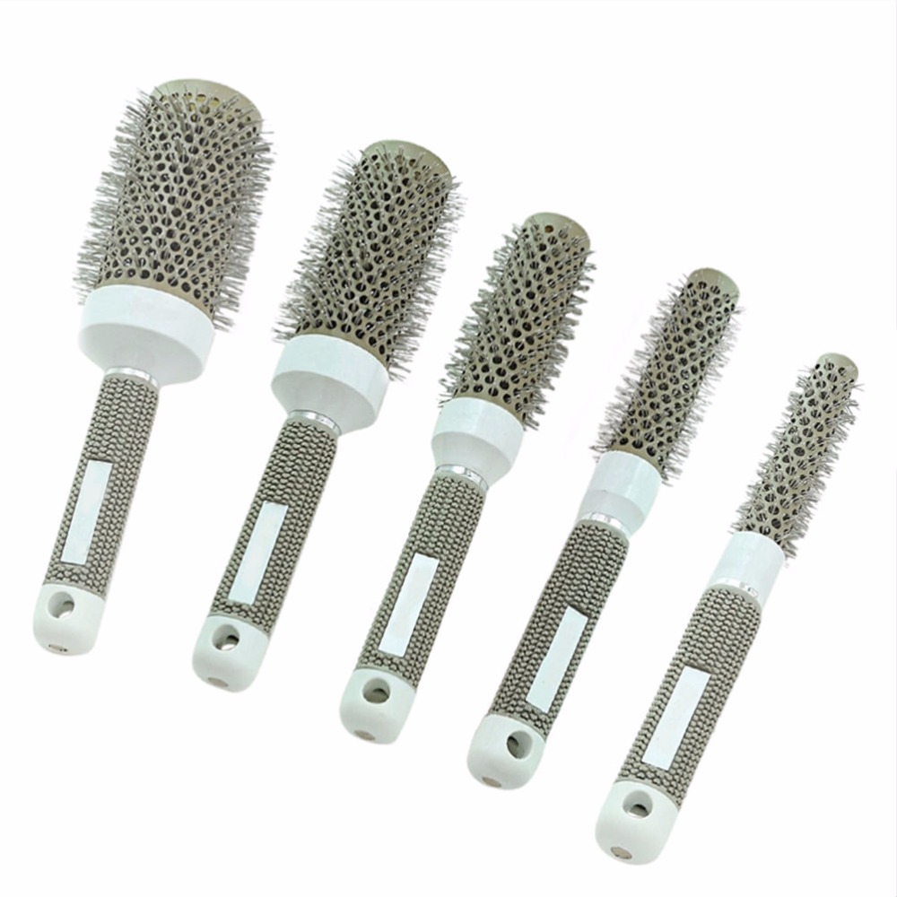 

Wholesale- 19/25/32/45/53mm 1pc Ceramic Ionic Round Comb Barber Hair Dressing Salon Styling Tools Brushes Hairbrush