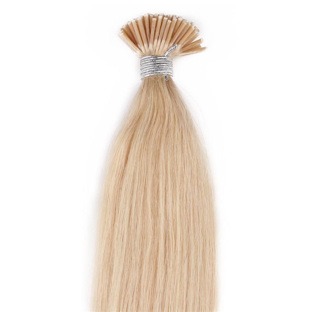 

613 Blonde i stick i-tip Human hair extensions straight Brazilian human hair pre-bonded hair extensions 50 gram In Stock