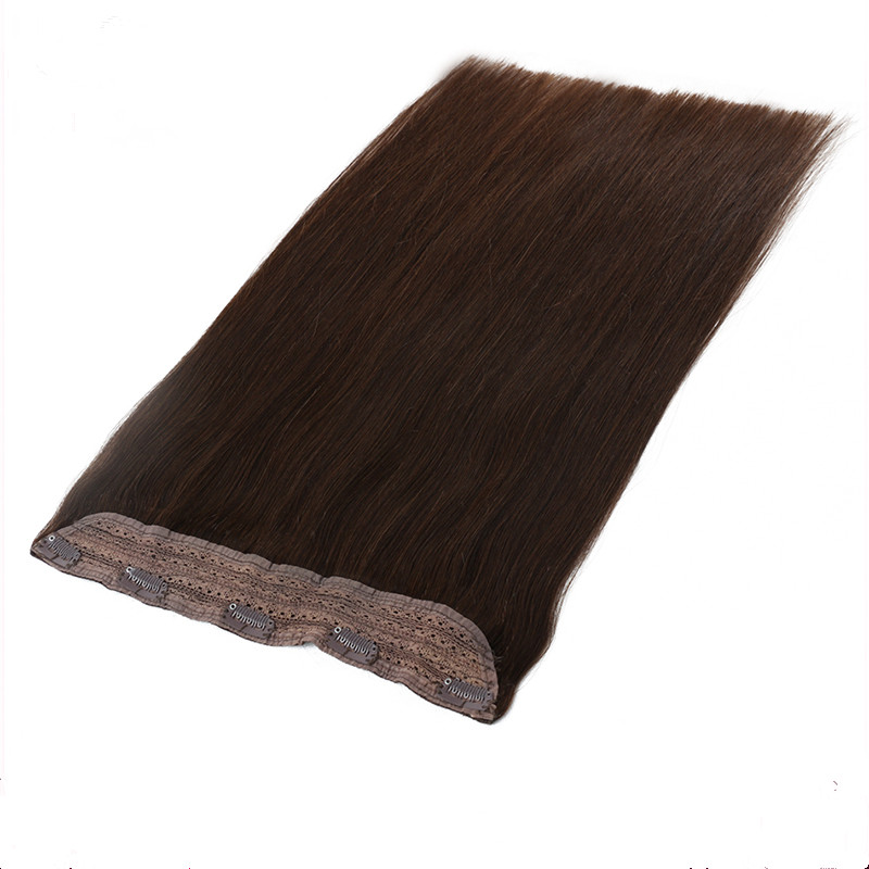 

Brazilian Virgin Hair Extension One Piece Clip in Hair 100g/piece #1,#2,#3,#4,#6,#8 ,1B, Dark Color Clip In Hair