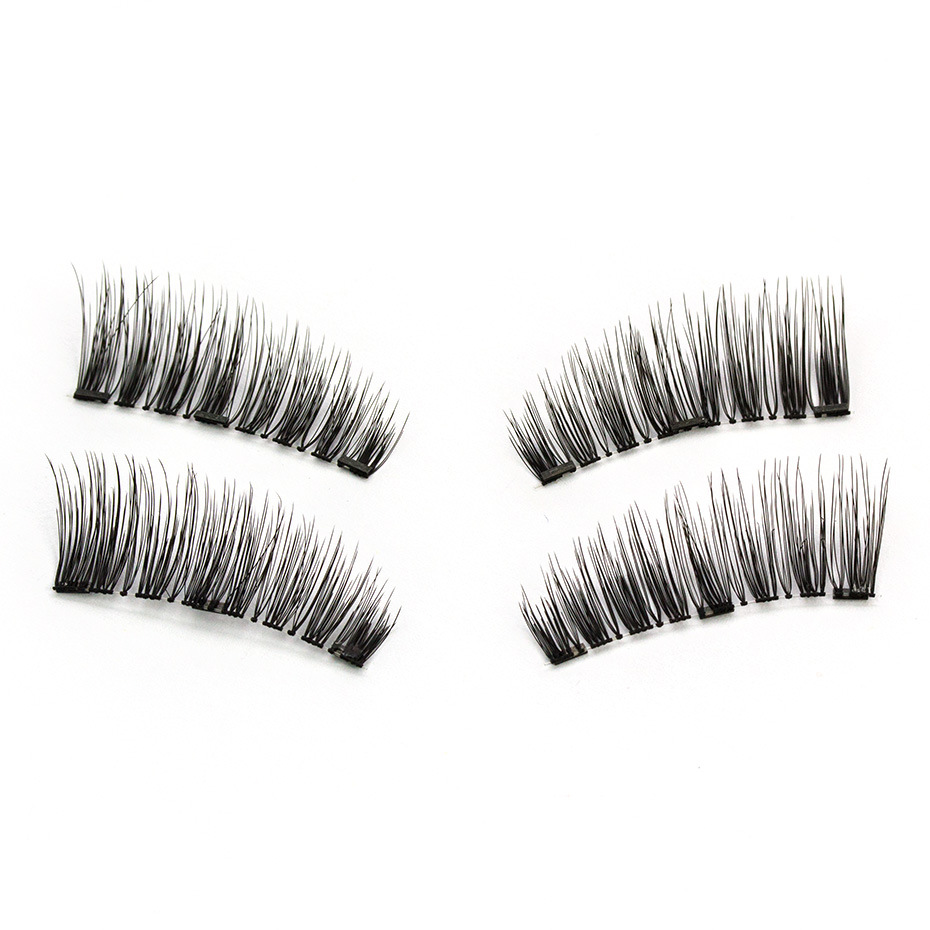 

New Reusable Magnetic False Eyelashes Soft Natural Makeup Magnet Fake Eyelashes Natural Eye Lashes Extension Handmade KS02 30 set DHL free