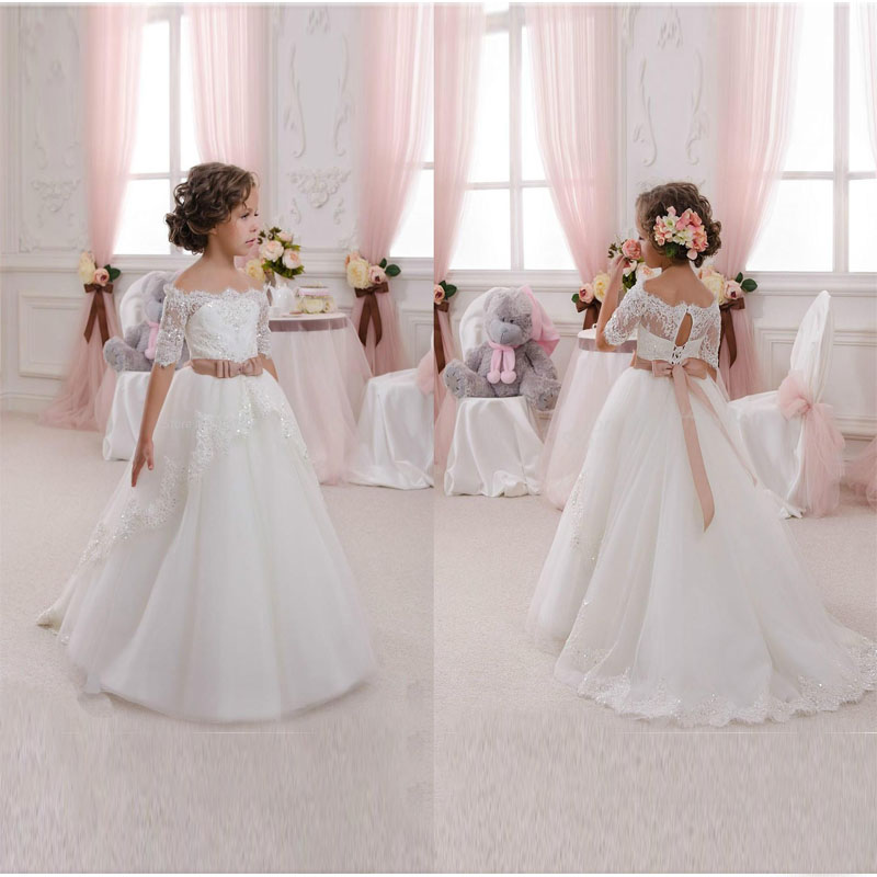 pink princess first communion dresses