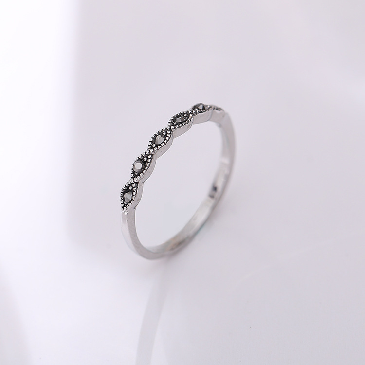 

wholesale 925 Silver Simple diamond ladies retro ring ring Fit Pandora Cubic Anniversary Jewelry for Women Christmas gift