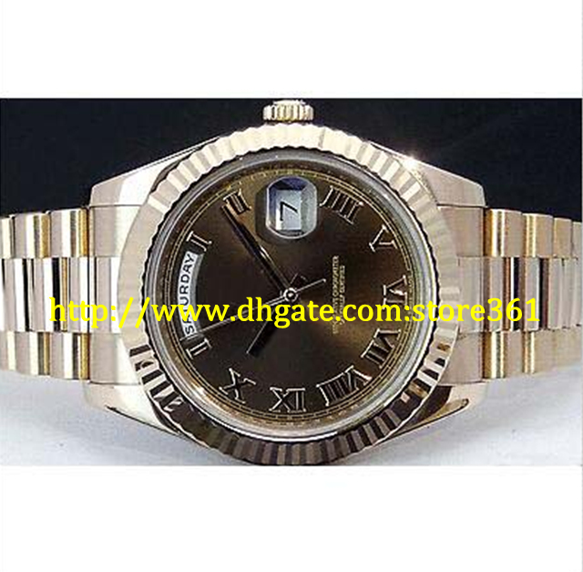 

store361 new arrive watch 41mm 18kt Rose Gold President II Chocolate Roman 218235