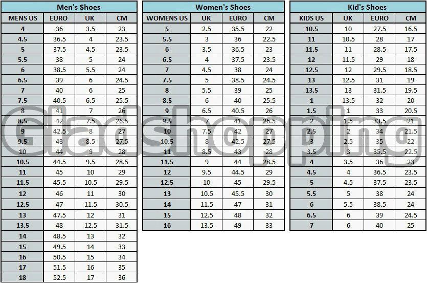 Nike Gs Size Chart