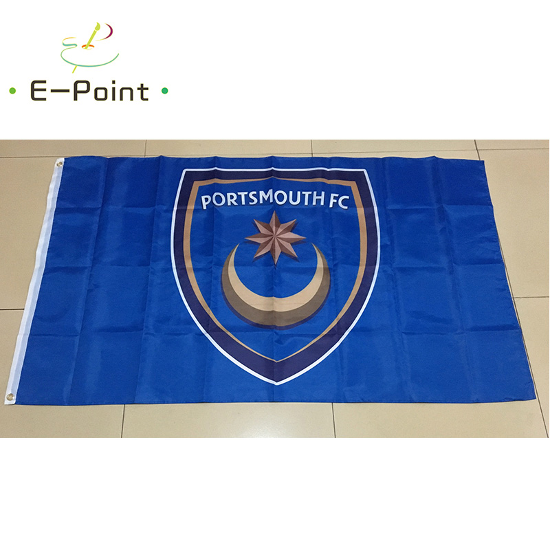 

England Portsmouth FC 3*5ft (90cm*150cm) Polyester EPL flag Banner decoration flying home & garden flag Festive gifts