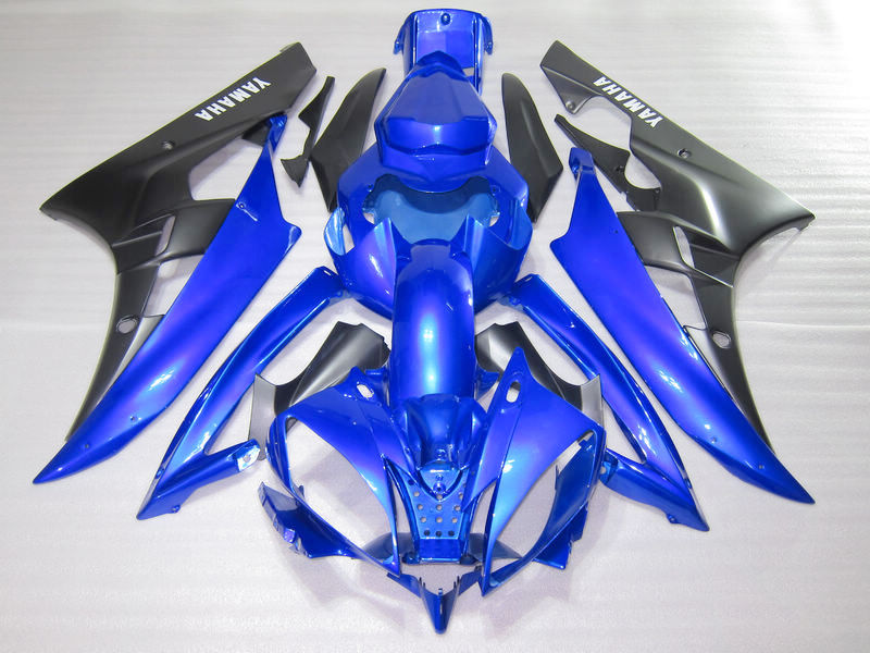 

Injection molded free 7 gifts fairing kit for Yamaha YZF R6 06 07 blue black fairings set YZFR6 2006 2007 OT31, Same as picture